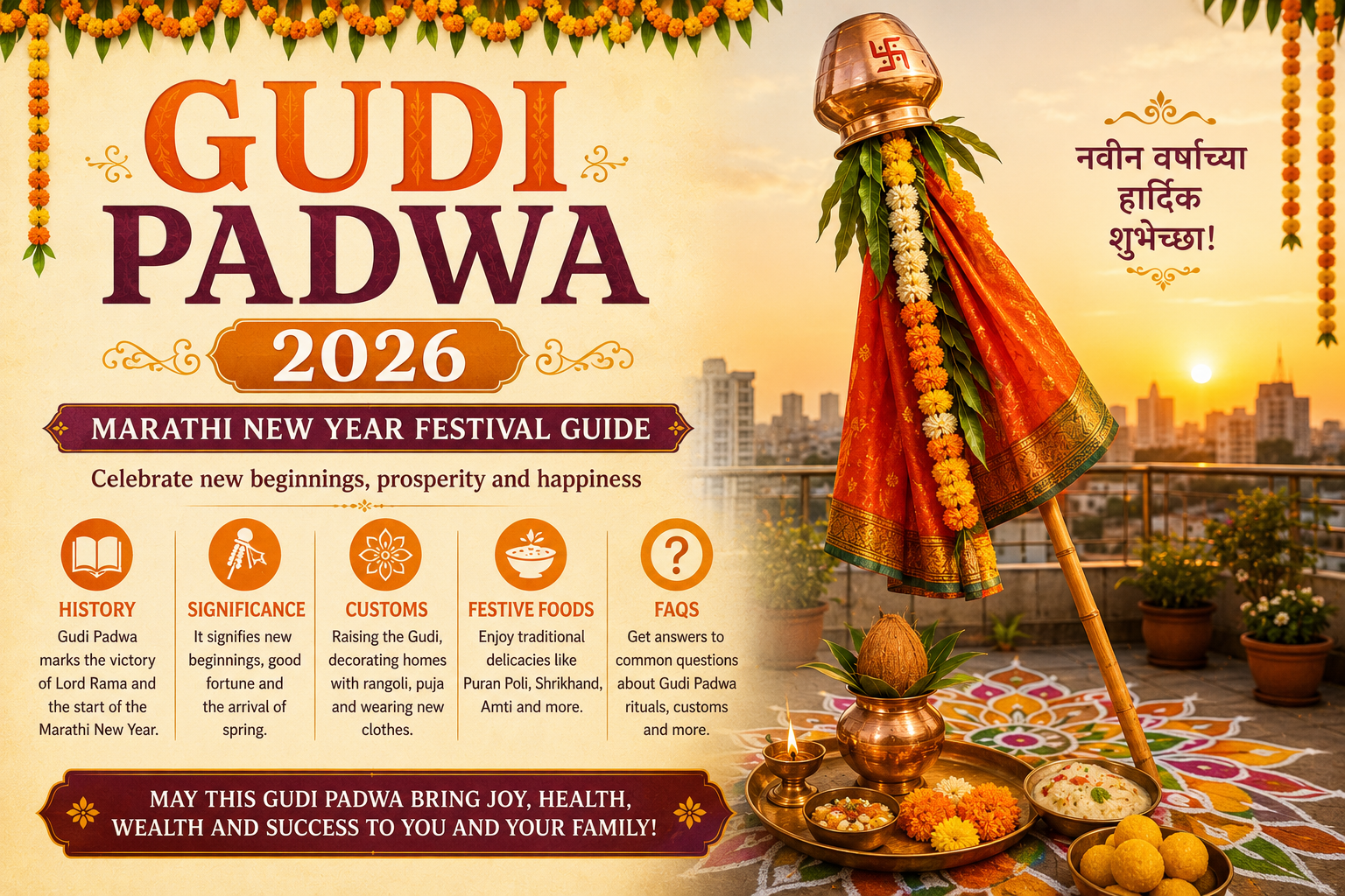 Gudi Padwa 2026 in India: Date, History, Marathi New Year Traditions & Celebration Guide