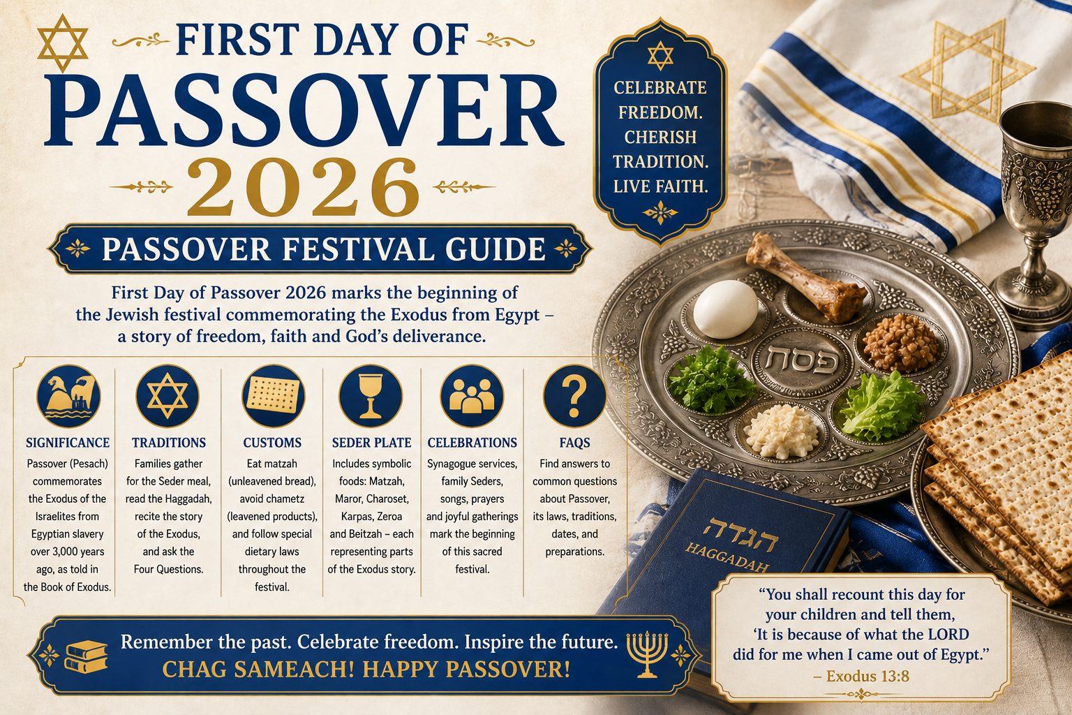 First Day of Passover 2026: Meaning, Jewish Traditions, History & Celebration Guide