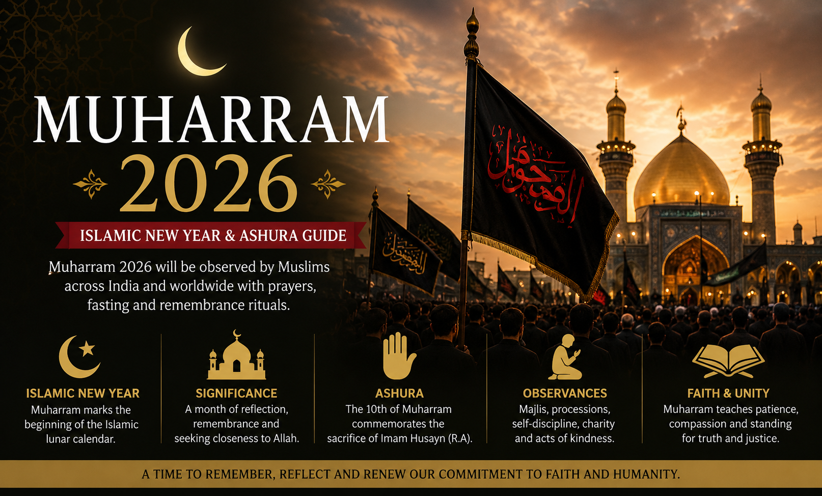 Muharram 2026 in India: Dates, Significance, Ashura, Traditions & Islamic New Year Guide