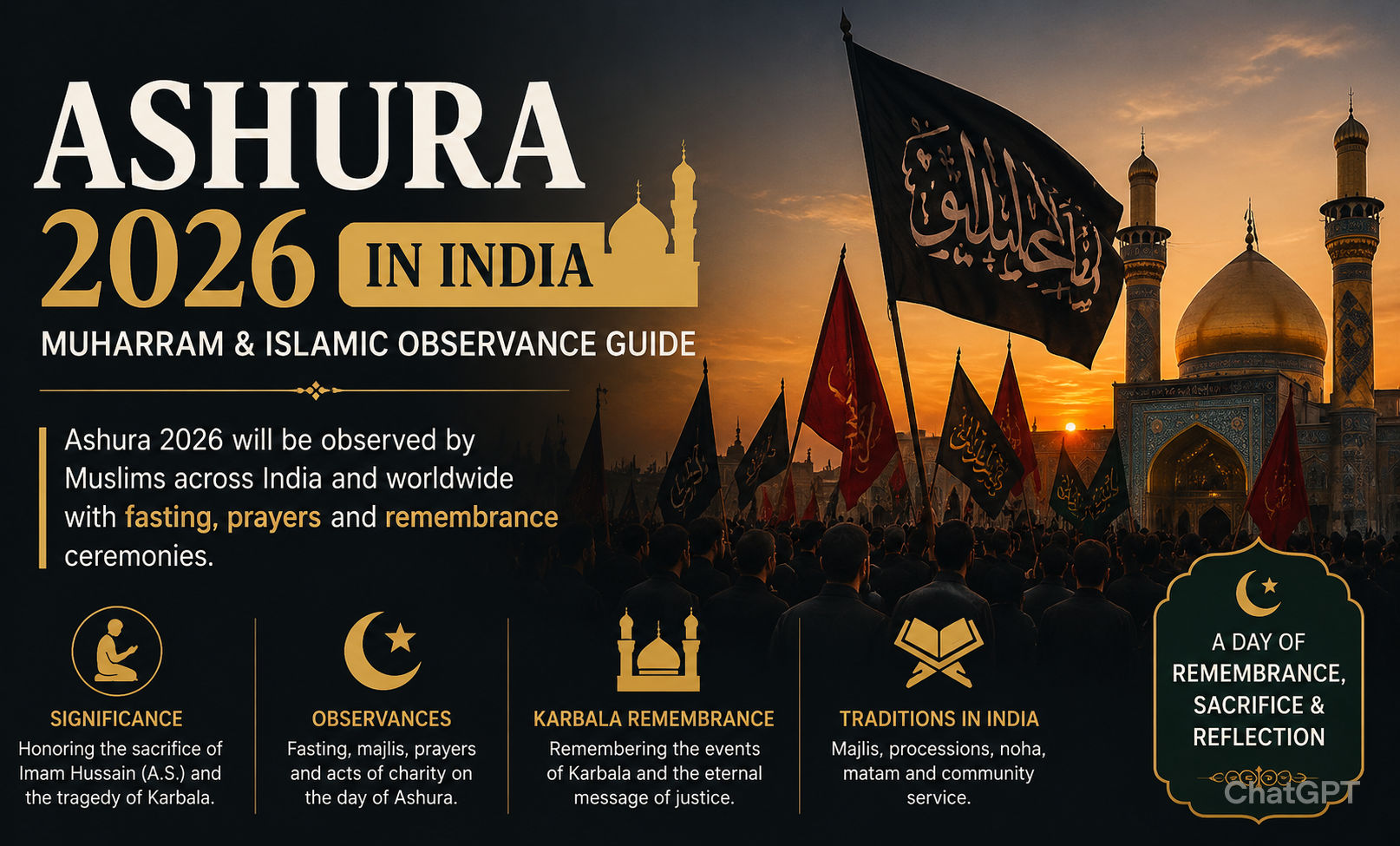 Ashura 2026 in India: Date, Significance, Muharram Traditions & Observance Guide