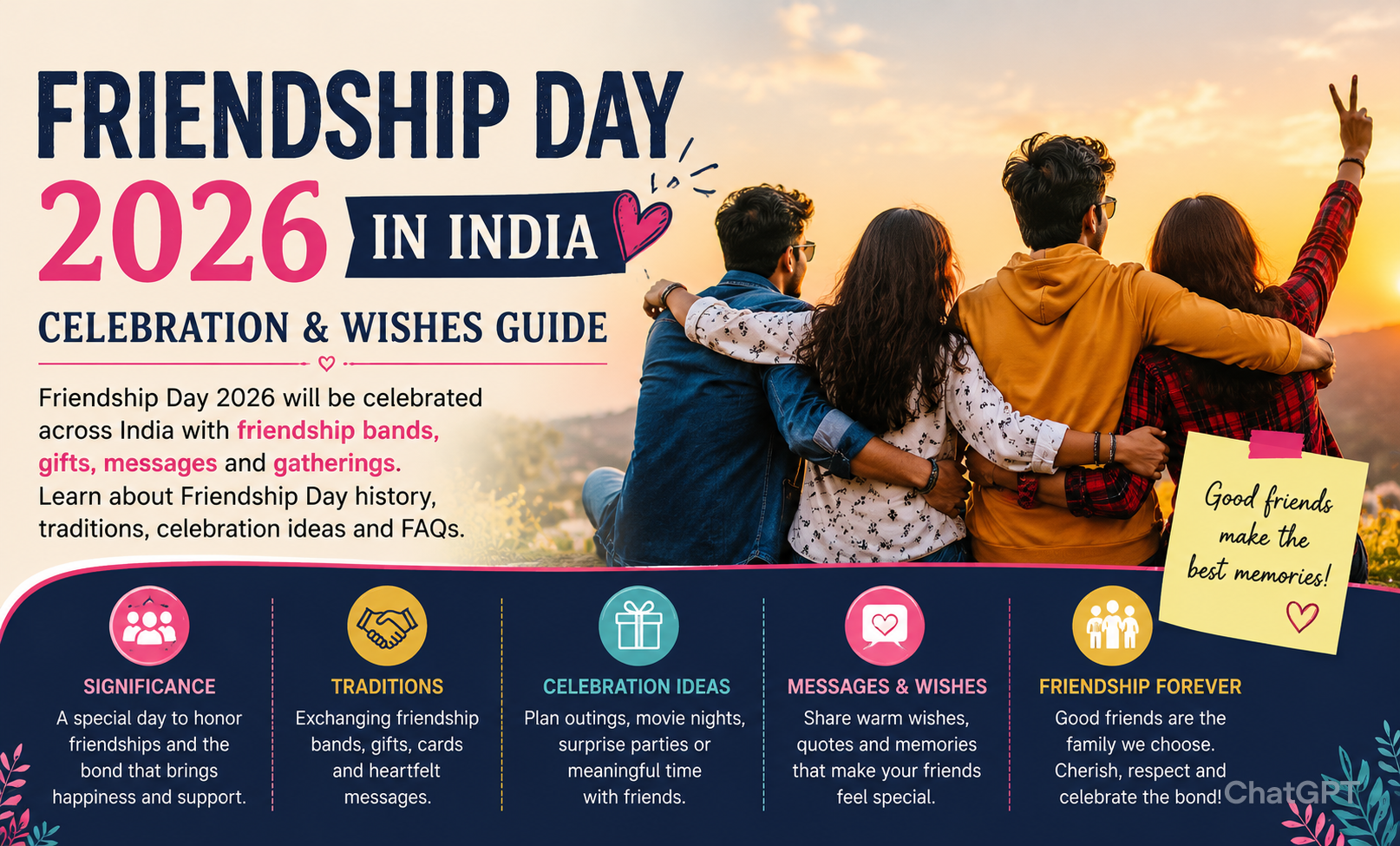 Friendship Day 2026 in India: Date, History, Celebration Ideas, Wishes & Complete Guide