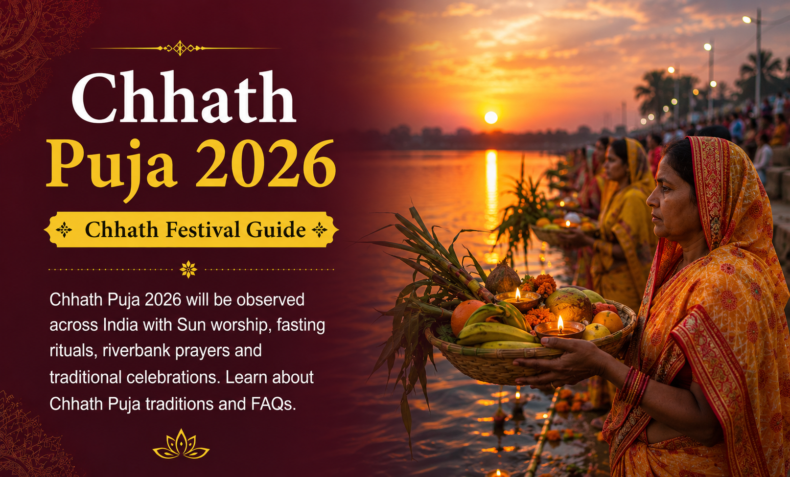 Chhath Puja 2026 in India: Date, Rituals, Sun Worship & Celebration Guide
