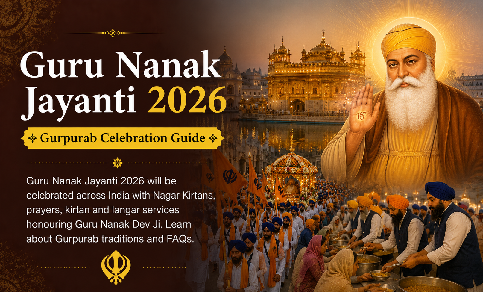 Guru Nanak Jayanti 2026 in India: Date, Gurpurab Celebrations, History & Significance Guide
