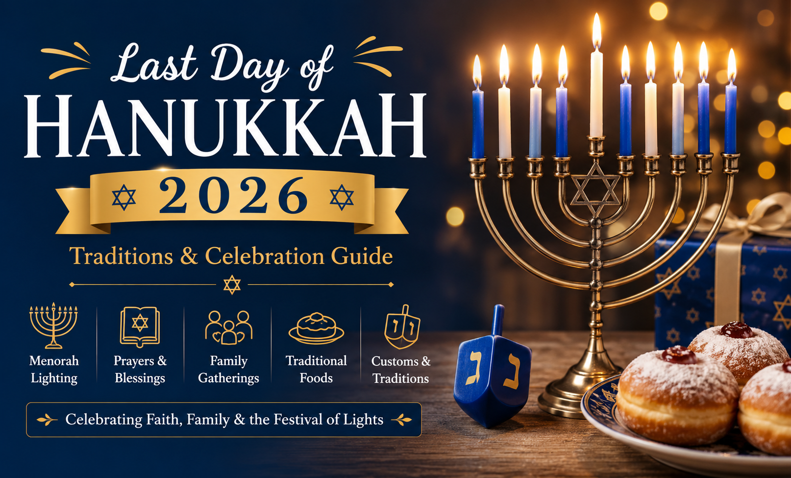 Last Day of Hanukkah 2026: Date, Traditions, Prayers, Celebration & Meaning Guide