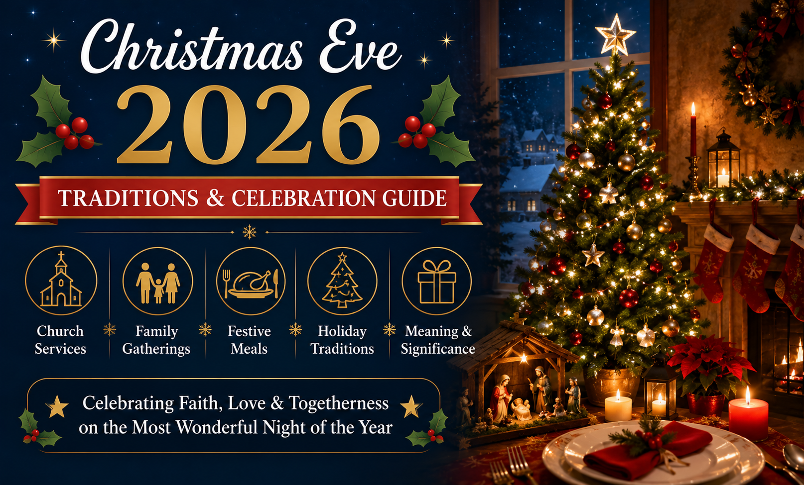 Christmas Eve 2026: Date, Traditions, Church Services, Celebrations & Meaning Guide