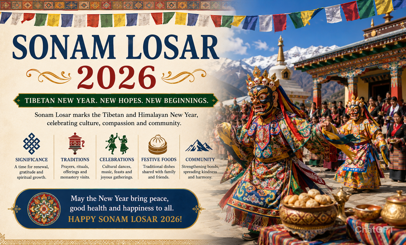 Sonam Losar 2026: Date, History, Traditions, Celebrations & Tibetan New Year Guide