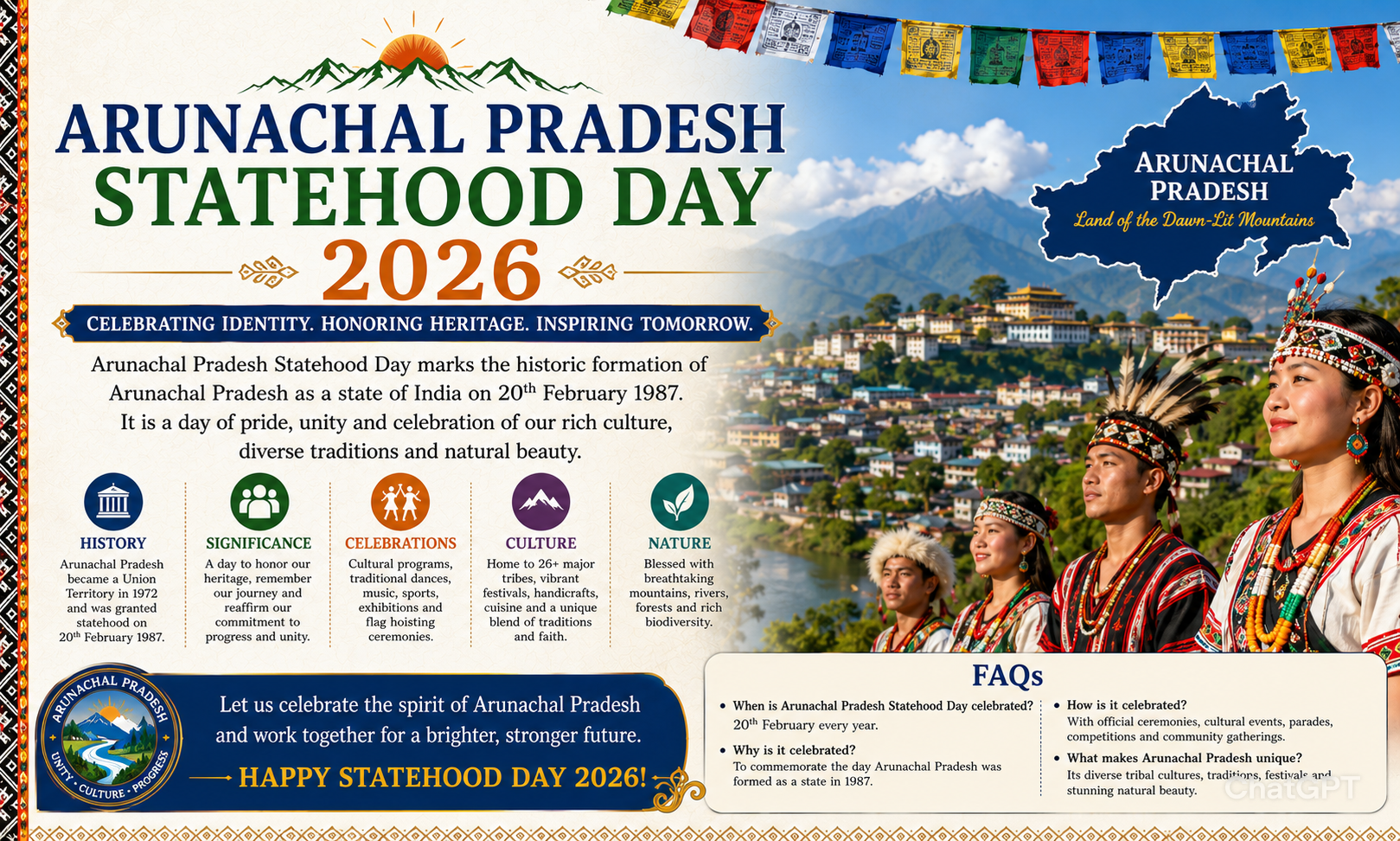 Arunachal Pradesh Statehood Day 2026: Date, History, Significance & Celebration Guide