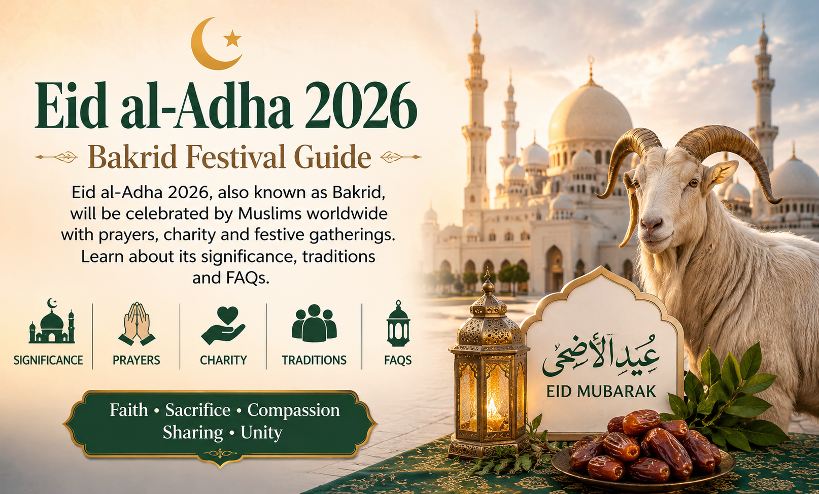 Eid al-Adha 2026 in India: Bakrid Date, Significance, Traditions & Celebration Guide