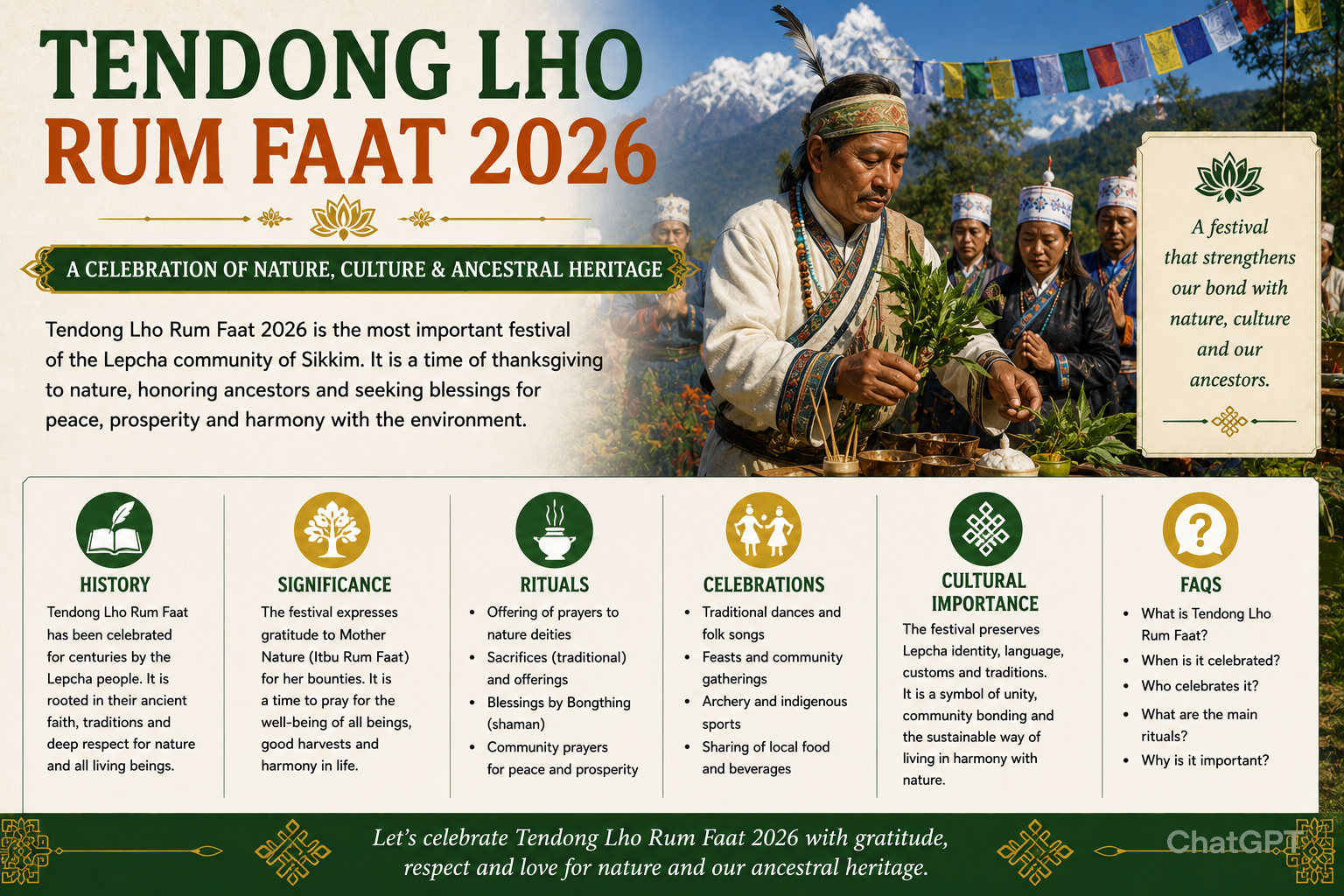 Tendong Lho Rum Faat 2026: History, Significance, Celebrations & Sikkim Festival Guide
