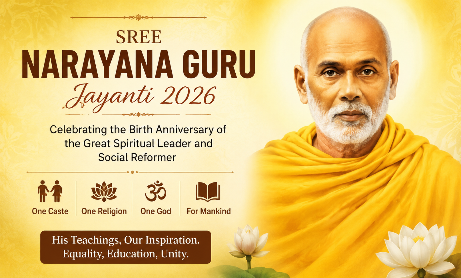 Sree Narayana Guru Jayanti 2026: History, Significance, Teachings & Celebration Guide