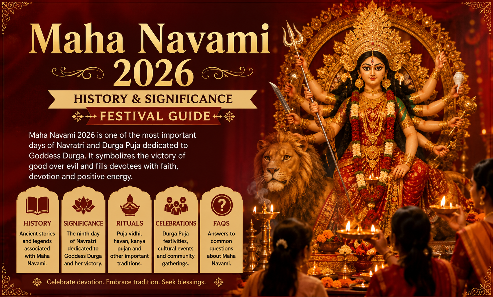 Maha Navami 2026: History, Significance, Durga Puja Rituals & Celebration Guide