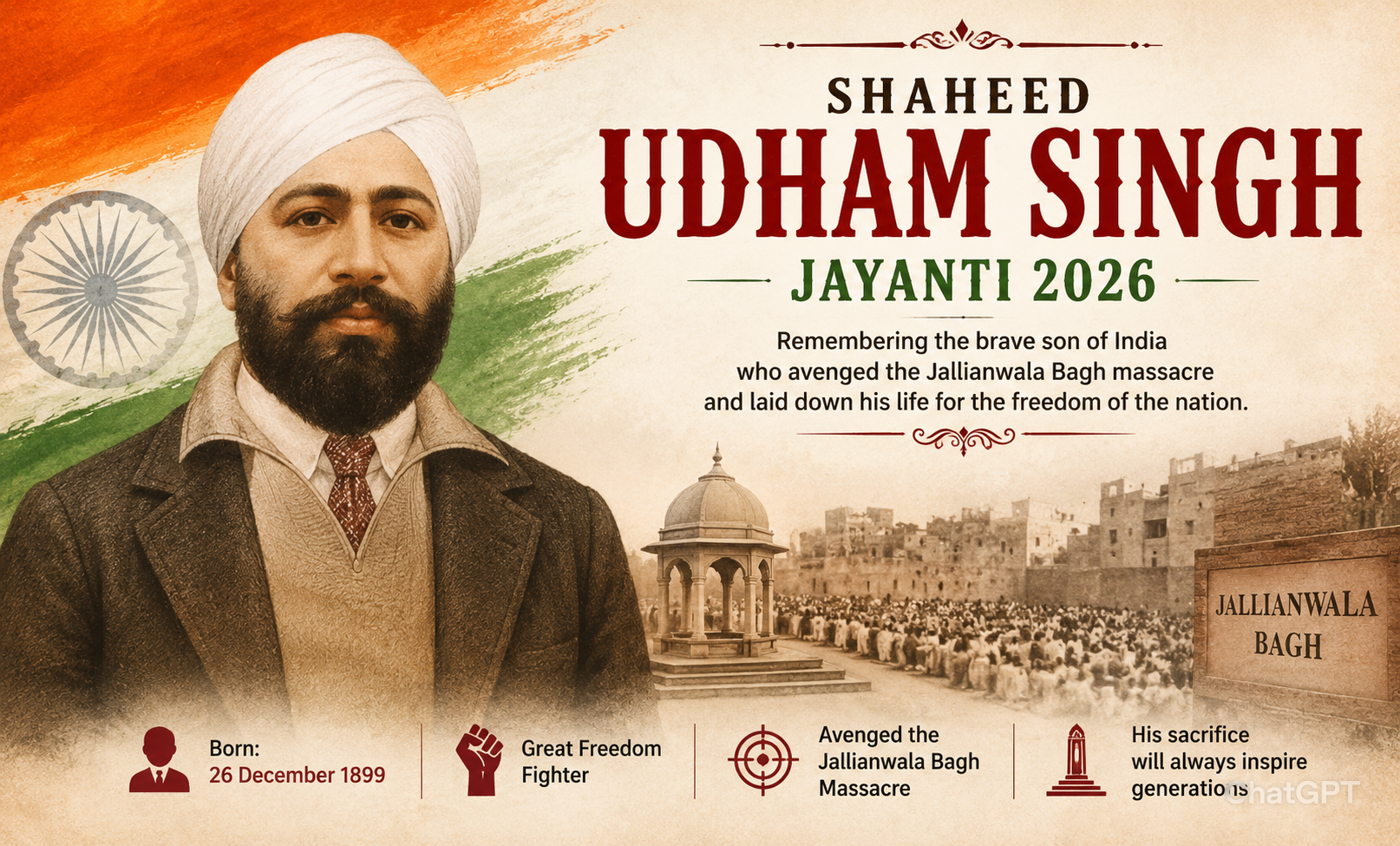 Shaheed Udham Singh Jayanti 2026: History, Significance, Celebrations & Legacy
