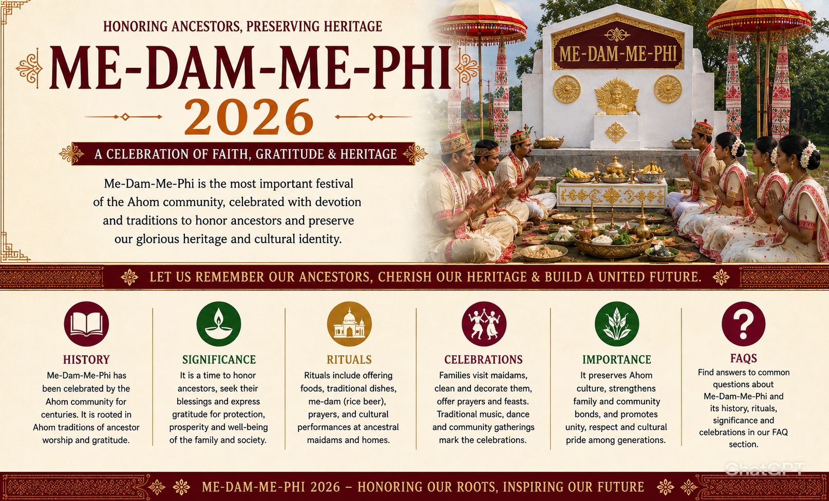 Me-Dam-Me-Phi 2026: History, Significance, Celebrations & Ahom Ancestor Worship Festival
