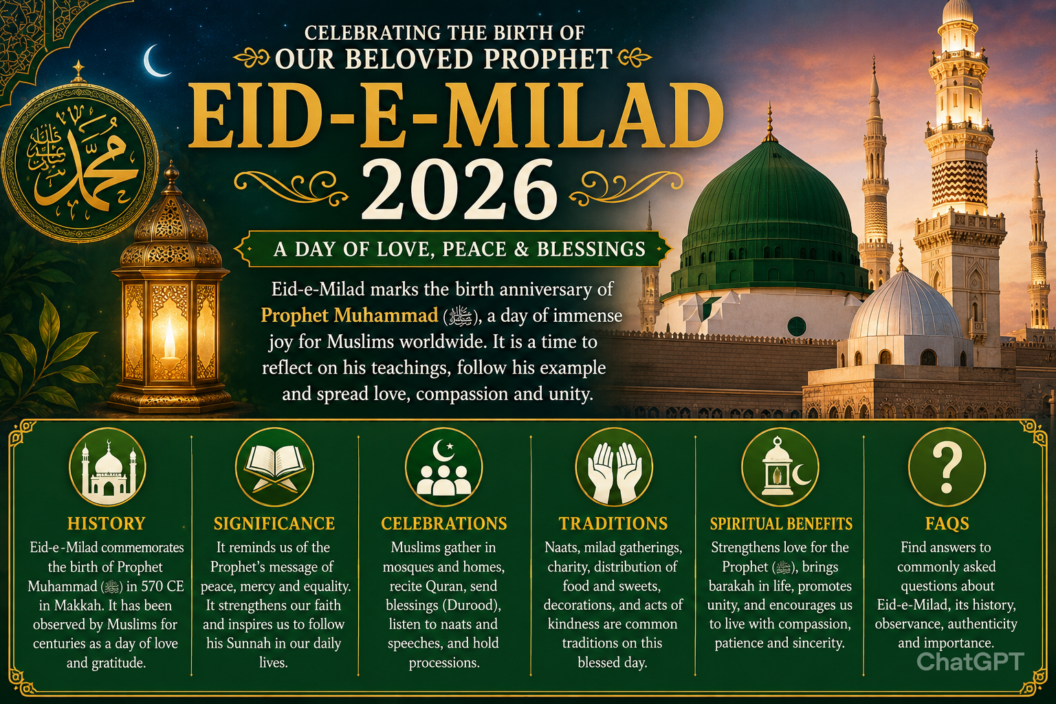 Eid-e-Milad 2026: History, Significance, Celebrations & Traditions