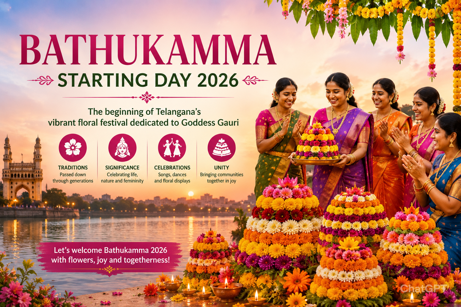 Bathukamma Starting Day 2026: Date, Significance, Floral Festival Traditions & Celebration Guide
