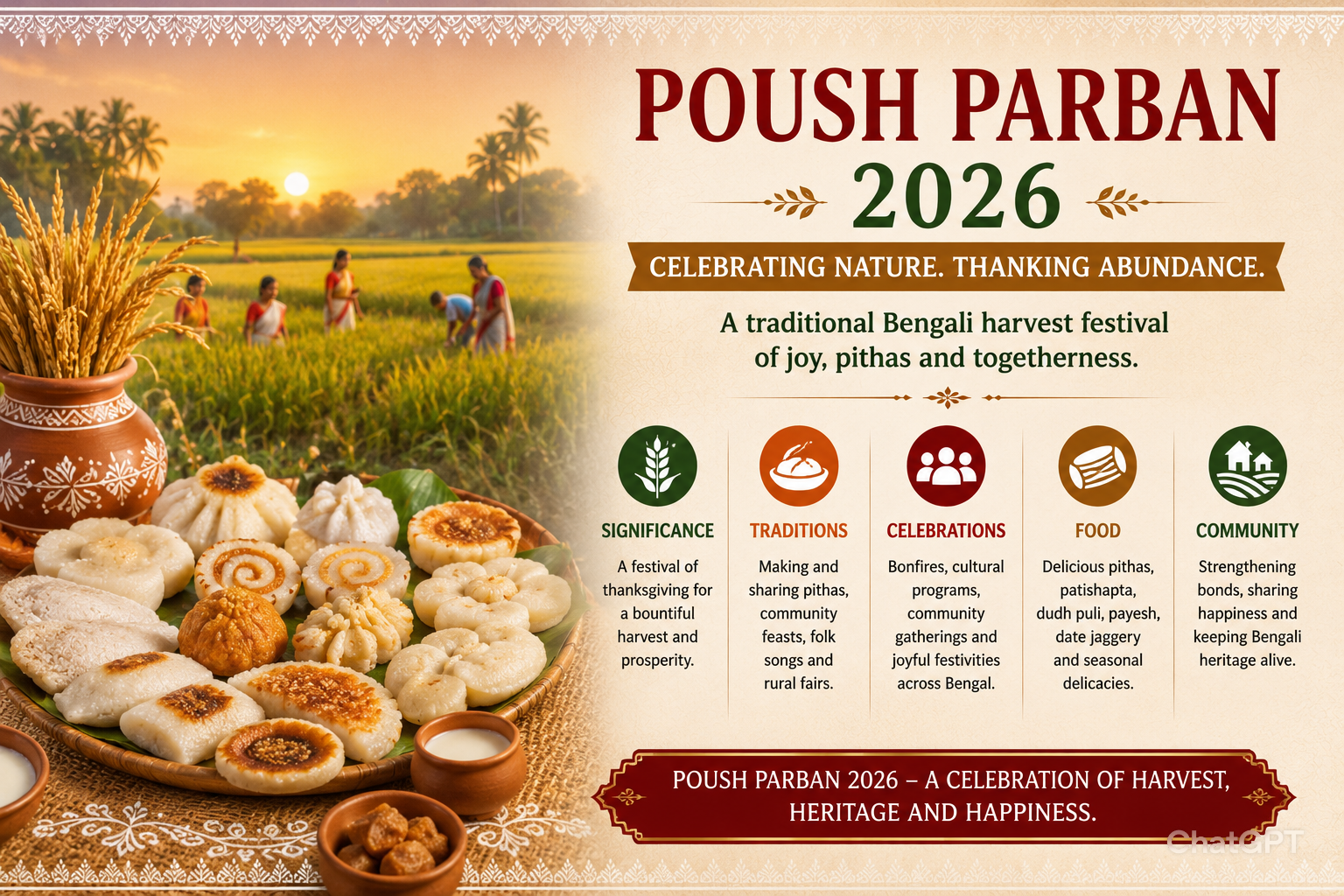 Poush Parban 2026 in India: Date, Significance, Bengali Harvest Festival Traditions & Guide
