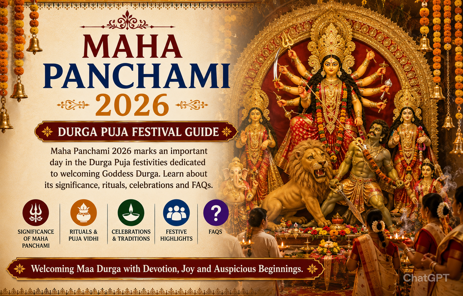 Maha Panchami 2026 in India: Date, Significance, Durga Puja Preparations & Celebration Guide