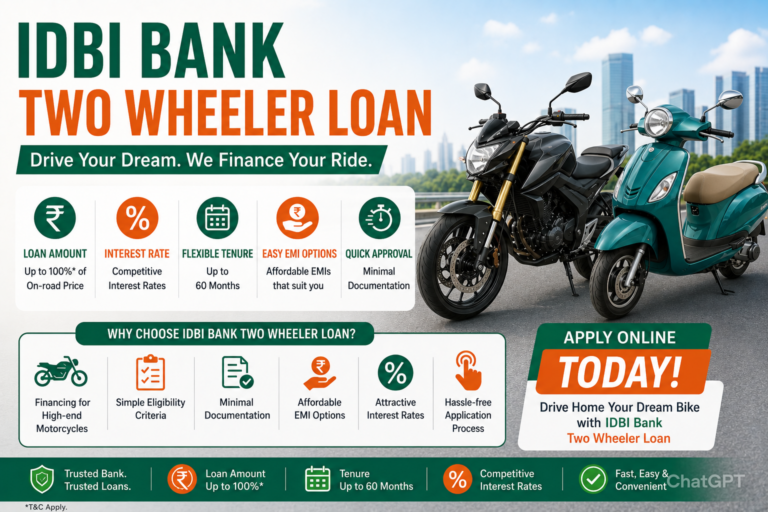 IDBI Bank Two Wheeler Loan