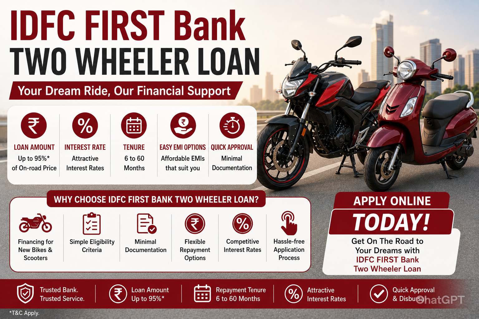 IDFC FIRST Bank Two Wheeler Loan
