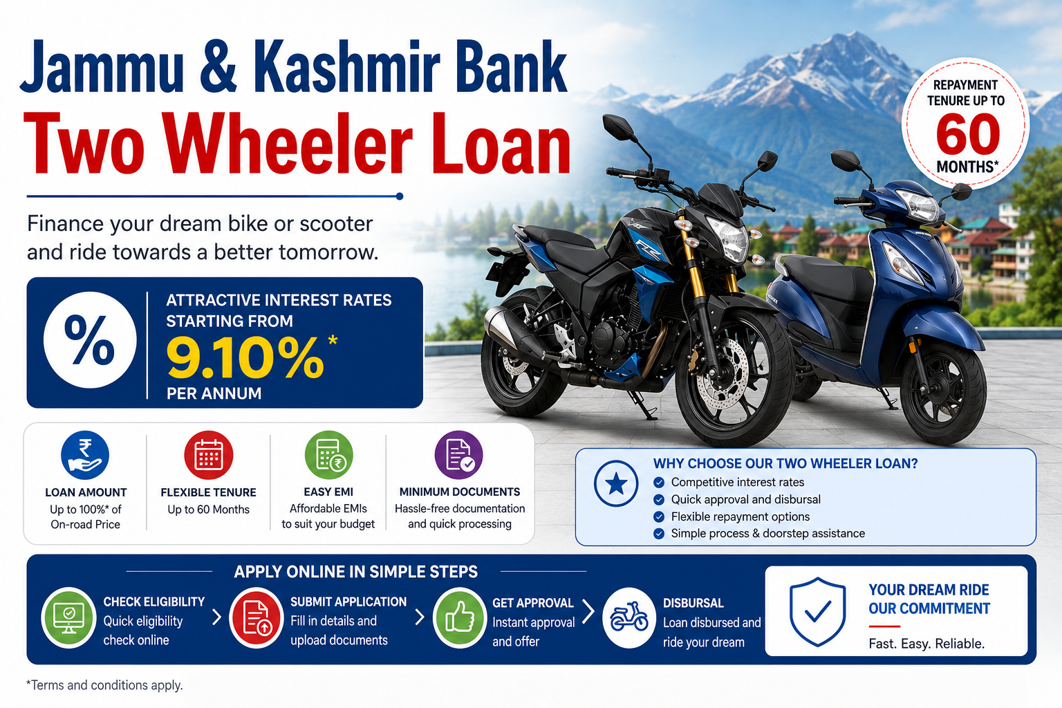 Jammu & Kashmir Bank Two Wheeler Loan